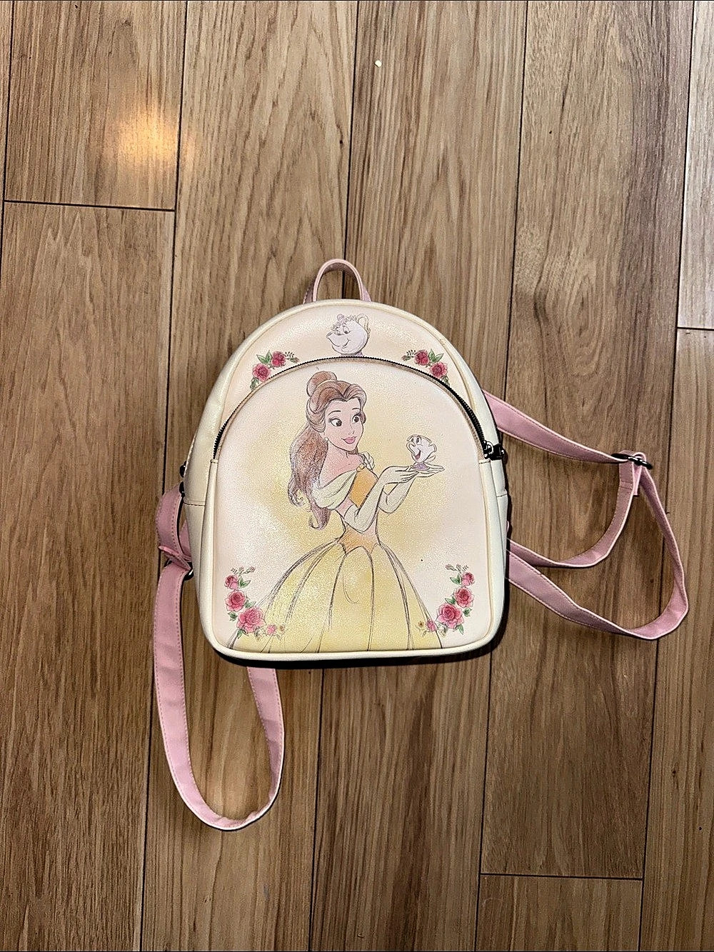 Disney Loungefly Belle Princess Backpack Soft Yellow